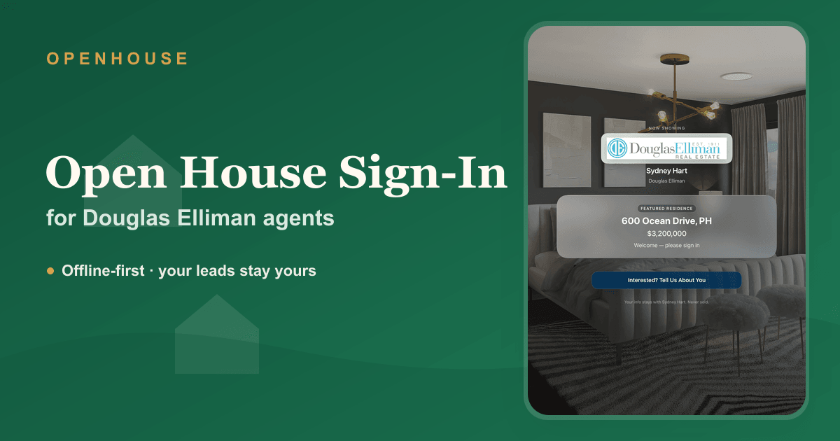 Douglas Elliman Open House Sign-In Sheet (iPad App)