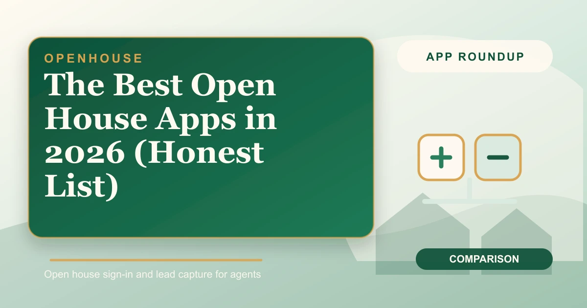 Comparison of the best open house apps for 2026 on an iPad sign-in kiosk