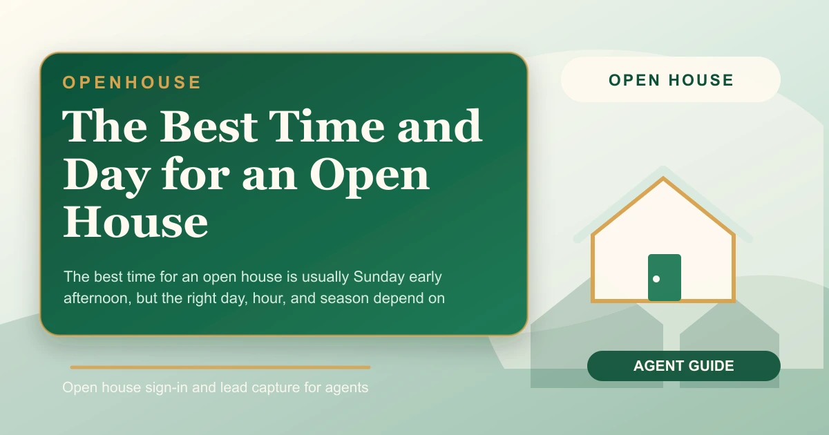 The Best Time and Day for an Open House