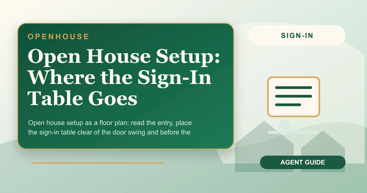 Open House Setup: Where the Sign-In Table Goes